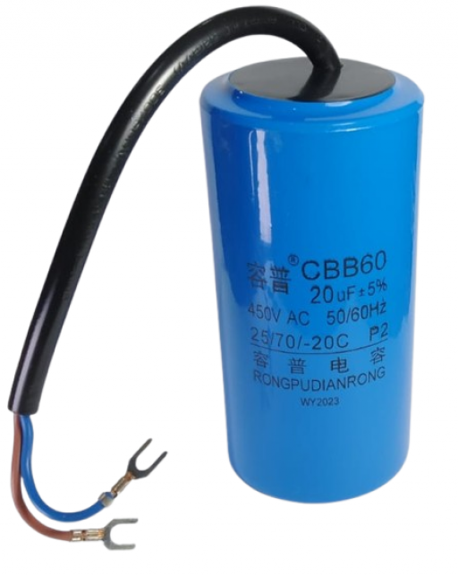 Capacitor Eletrolitico Radial Cbb60 20uf 450vac 120º	25/70P2